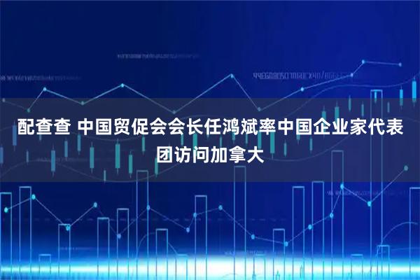 配查查 中国贸促会会长任鸿斌率中国企业家代表团访问加拿大