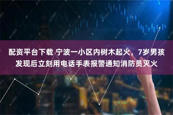 配资平台下载 宁波一小区内树木起火，7岁男孩发现后立刻用电话手表报警通知消防员灭火