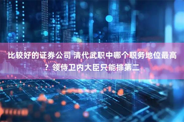 比较好的证券公司 清代武职中哪个职务地位最高？领侍卫内大臣只能排第二